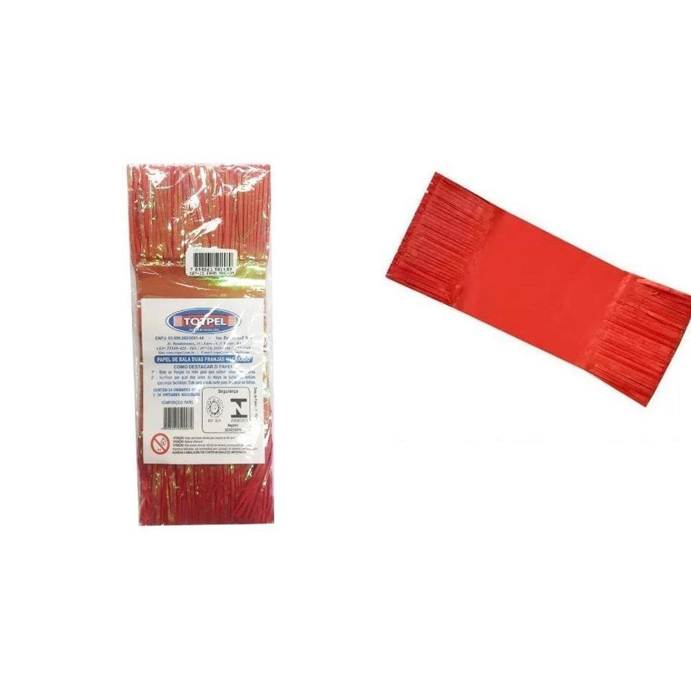 Kit Papel Seda Vermelho Embalar Bala De Coco 280 Unidades