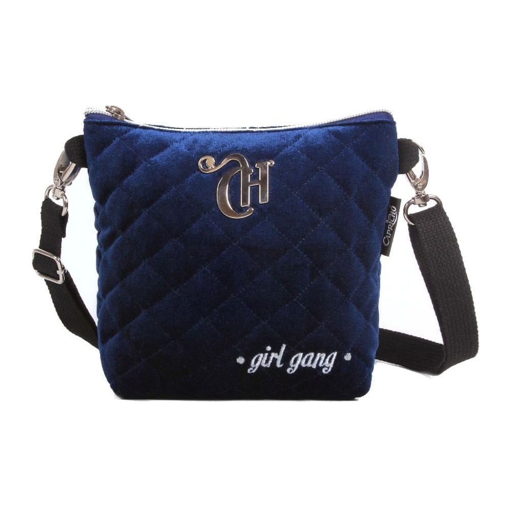 Bolsa Tranversal/ Pochete 2x1 Capricho Veludo Azul