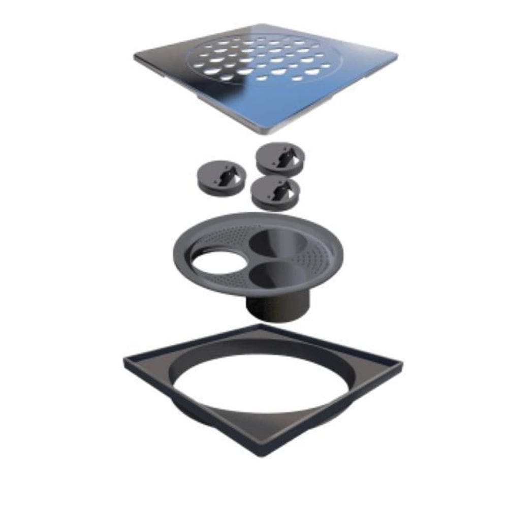 Grelha Quadrada 10X10 Polida Com Acessórios