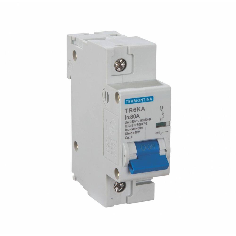 Disjuntor Unipolar 100A 6Ka Curva C Din Mini Tramontina