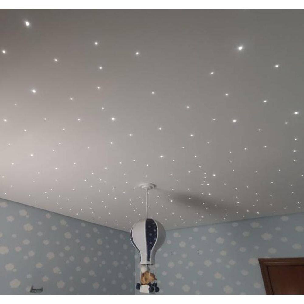 Kit Noite Estrelada Fibra Ótica Rgb Efeito Estrelado 150 Mix