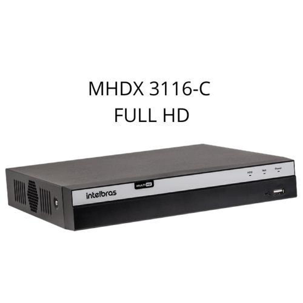 Gravador Vídeo Inteligente MHDX 3116-C Intelbras 16 Canais