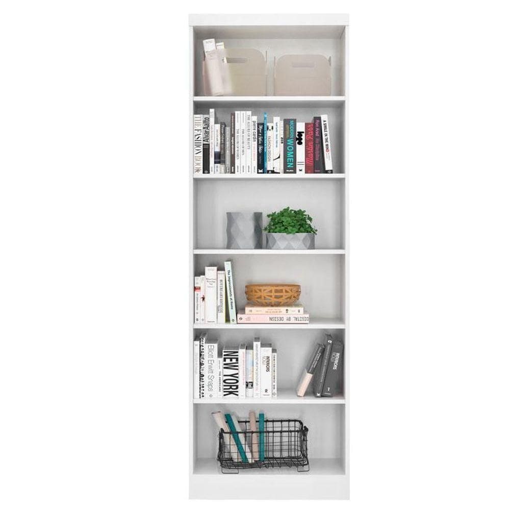 Estante Para Livros Linus 1404 com estilo na cor Branco - Qmovi