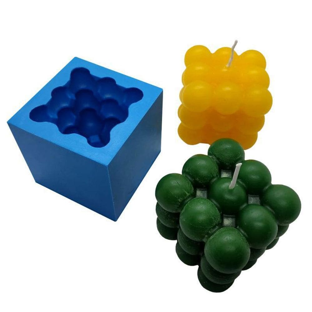 Kit 4 Conjuntos Moldes De Silicone De Vela Bolinhas Grande