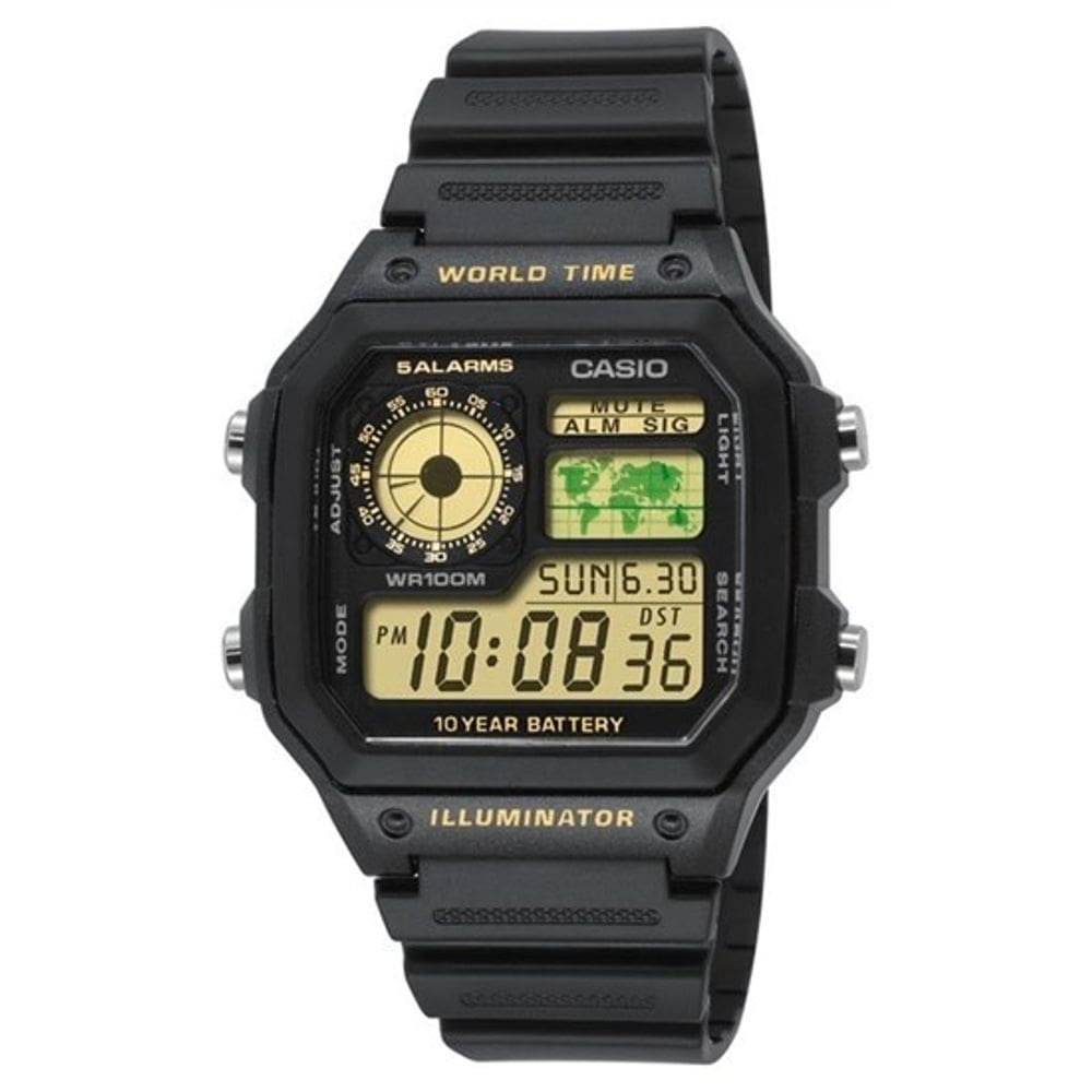 Relógio Masculino Casio Digital Ae1200Wh-1Bvdf