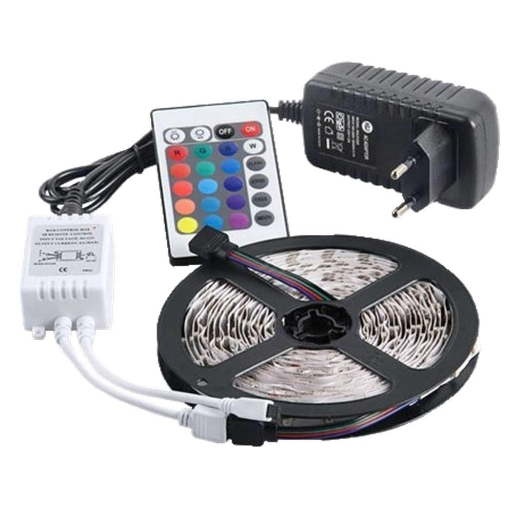 Fita De Led Rgb 5Mt Prova D`Agua Com Controle Wincy
