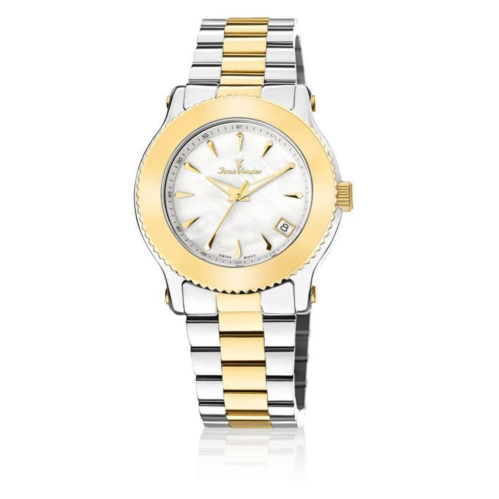 Relógio Pulso Jean Vernier Feminino Aço Bicolor Jv01024
