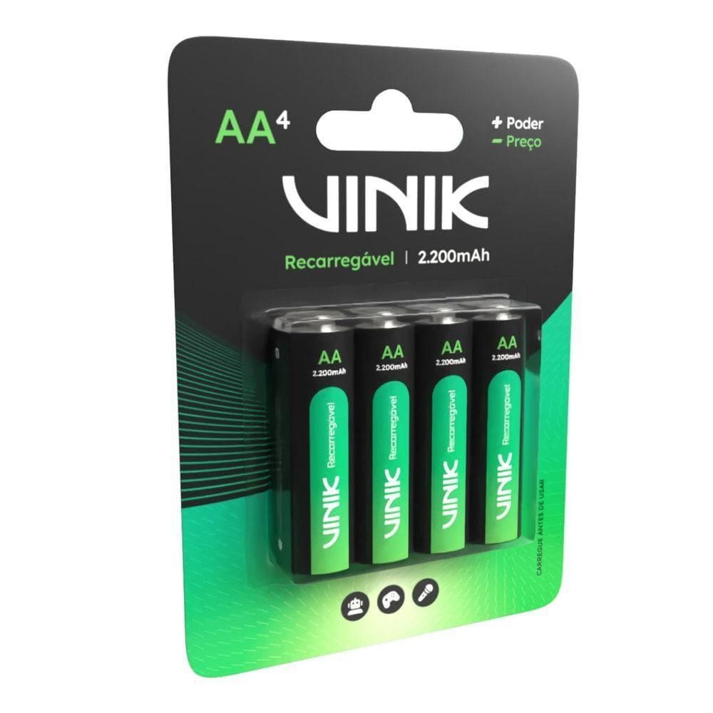 Pilha Recarregável Aa C-4 - 2200mah 1.2v - Vp2ab4r