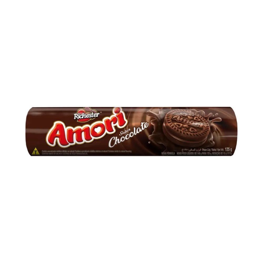 Biscoito Richester Amori Sabor Chocolate 125g