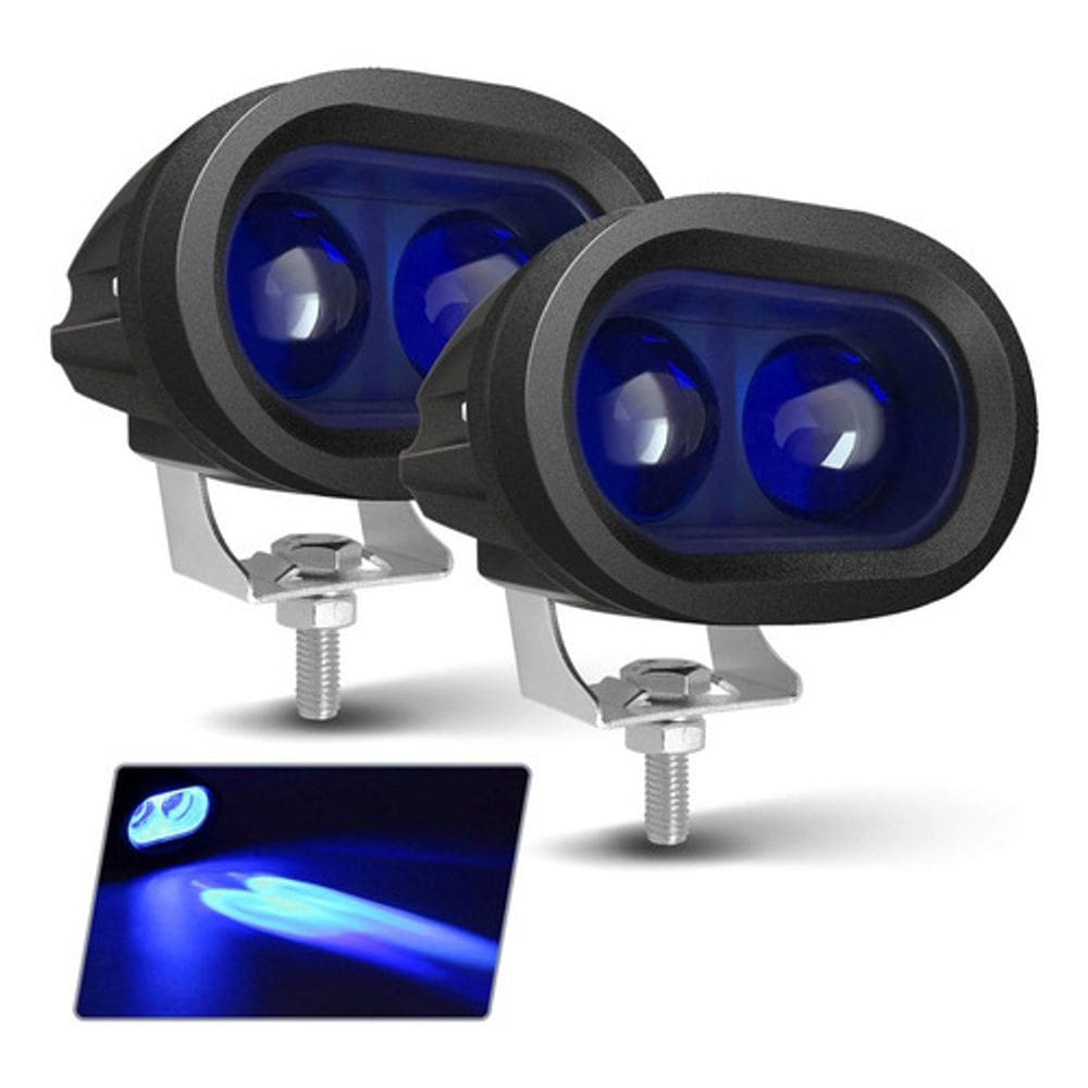 Kit 2 Farol Led Azul Empilhadeira Nr11 Auxiliar Blue