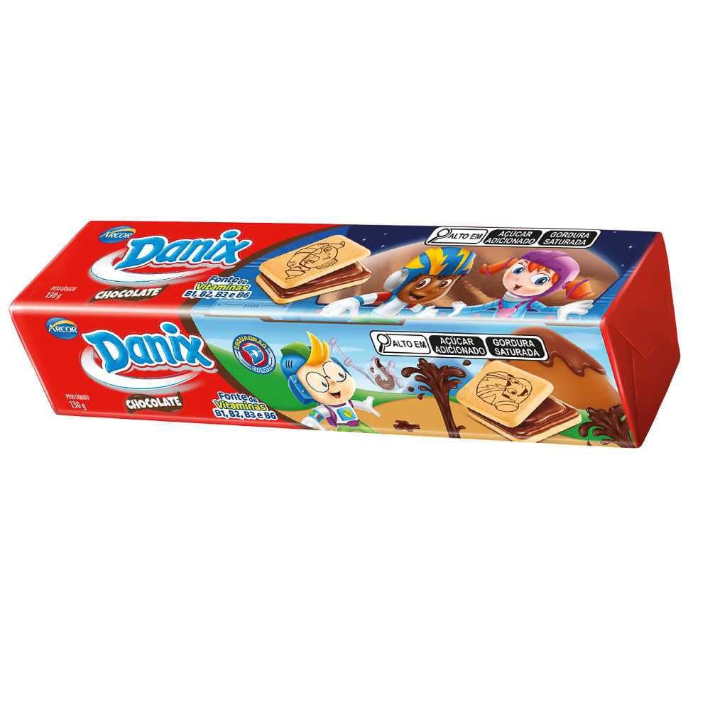 Biscoito Recheado Danix Sabor Chocolate 130g