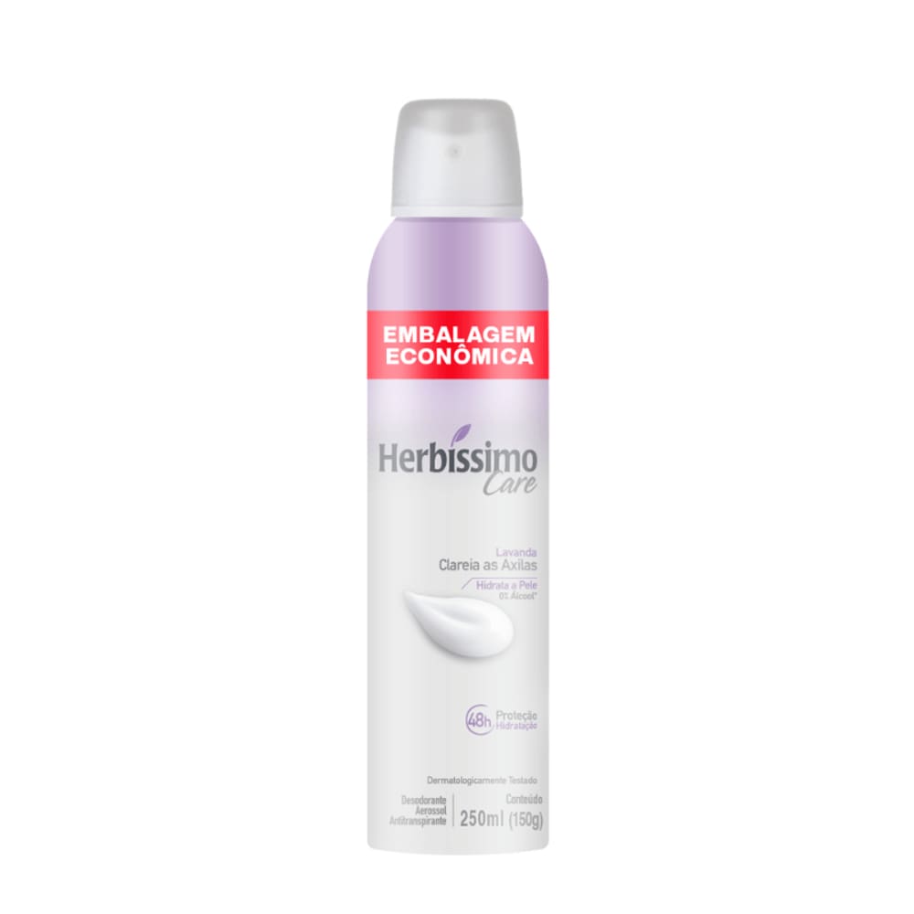 Desodorante Aerossol Antitranspirante Herbíssimo Care Lavanda 250ML