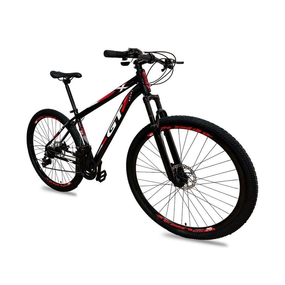 Bicicleta Aro 29 Shimano Dianteiro Traseiro Alumínio 21 Marchas Freio A Disco Quadro 17 Vermelho