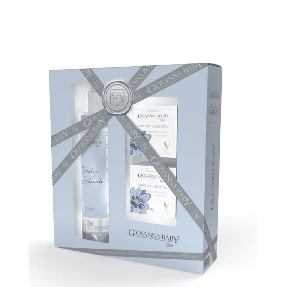 Giovanna Baby Kit Body Splash e Sabonete Vegetal Blue