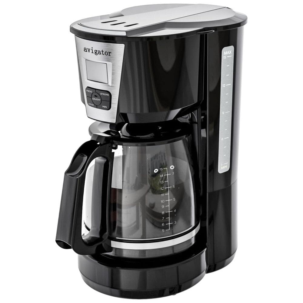 Máquina de Café de 1,77 L com LCD Programável, Placa Aquecedora Integrada e Capacidade Para 12 Xícaras, Ideal para Grandes