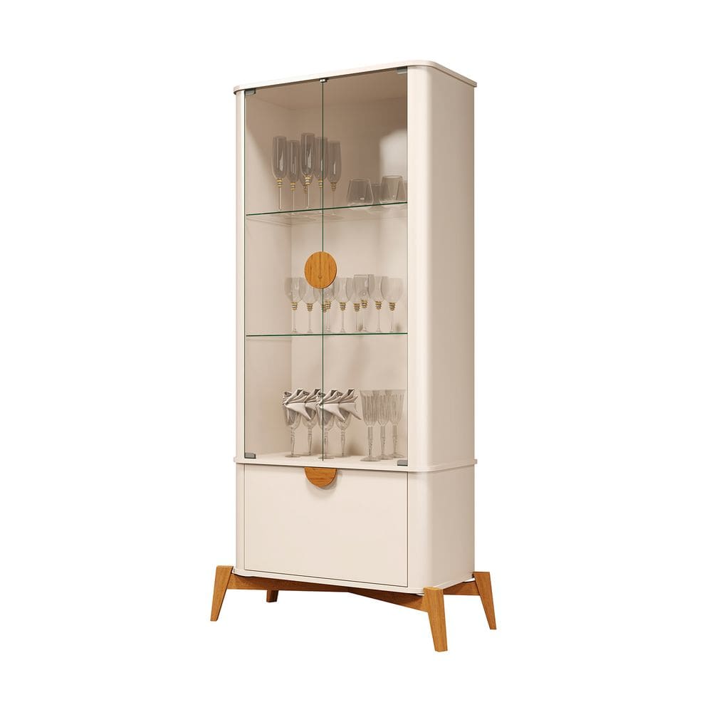 Cristaleira Buriti Off White - Moveis JB