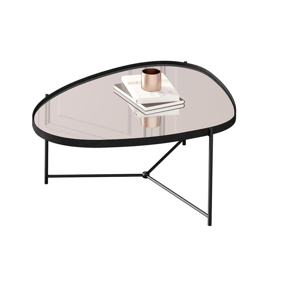 Mesa de Centro Organica Alamanda Preto Pe Preto - Moveis JB
