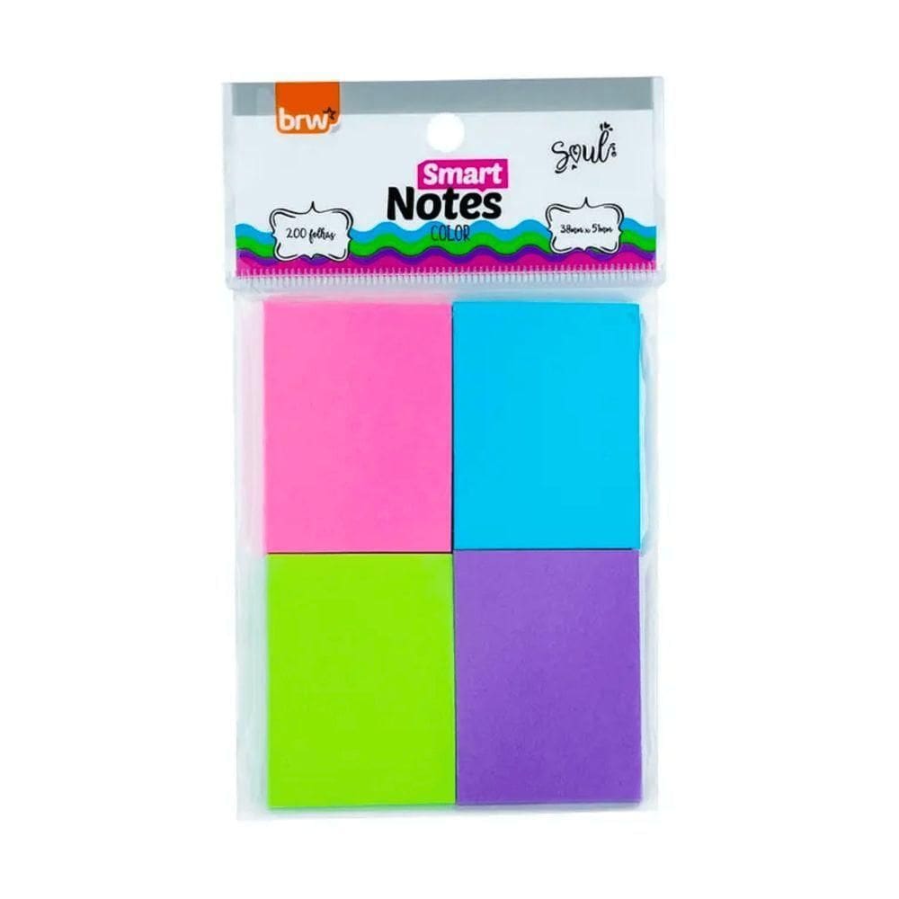 Bloco De Notas Adesivas Smart Notes Color - Brw
