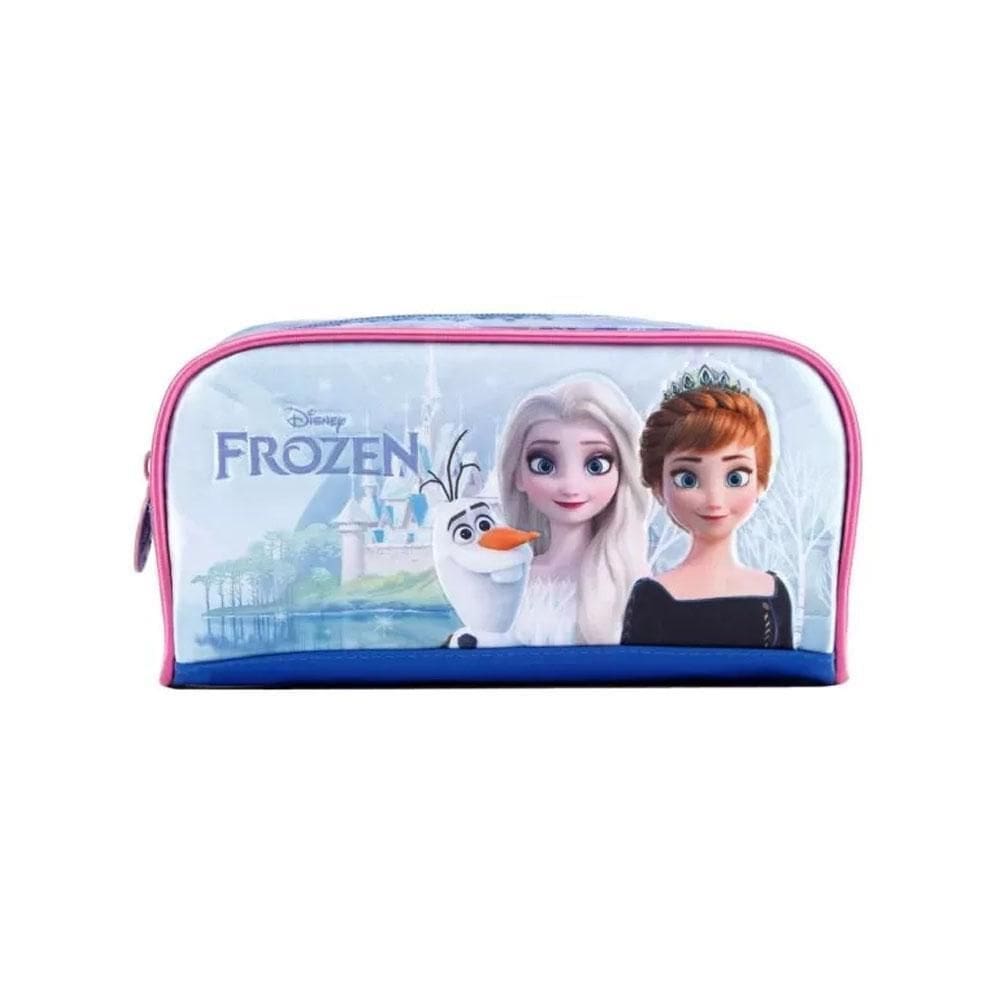 Estojo 1 Divisória Frozen Azul/Rosa Xeryus