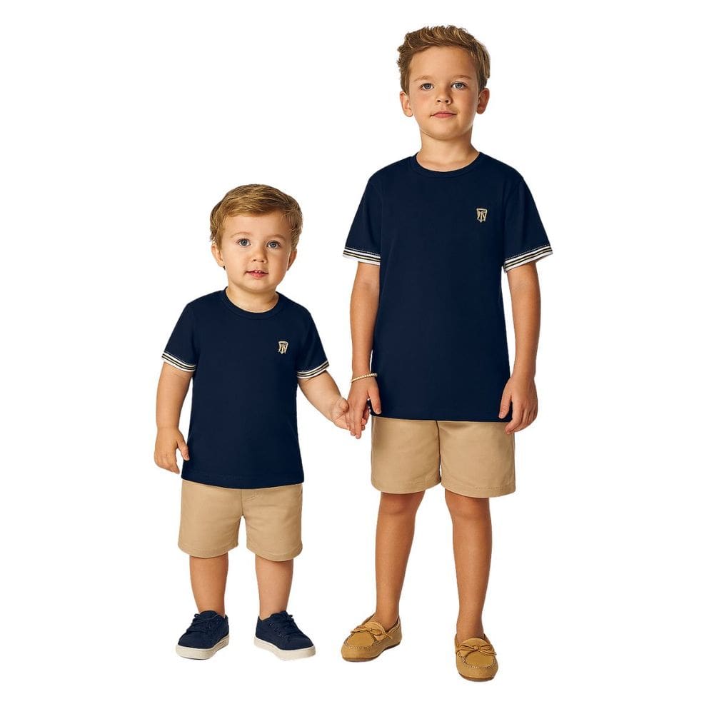 Camiseta Infantil Masculina Coton Bordada Trick Nick 1 ao 16