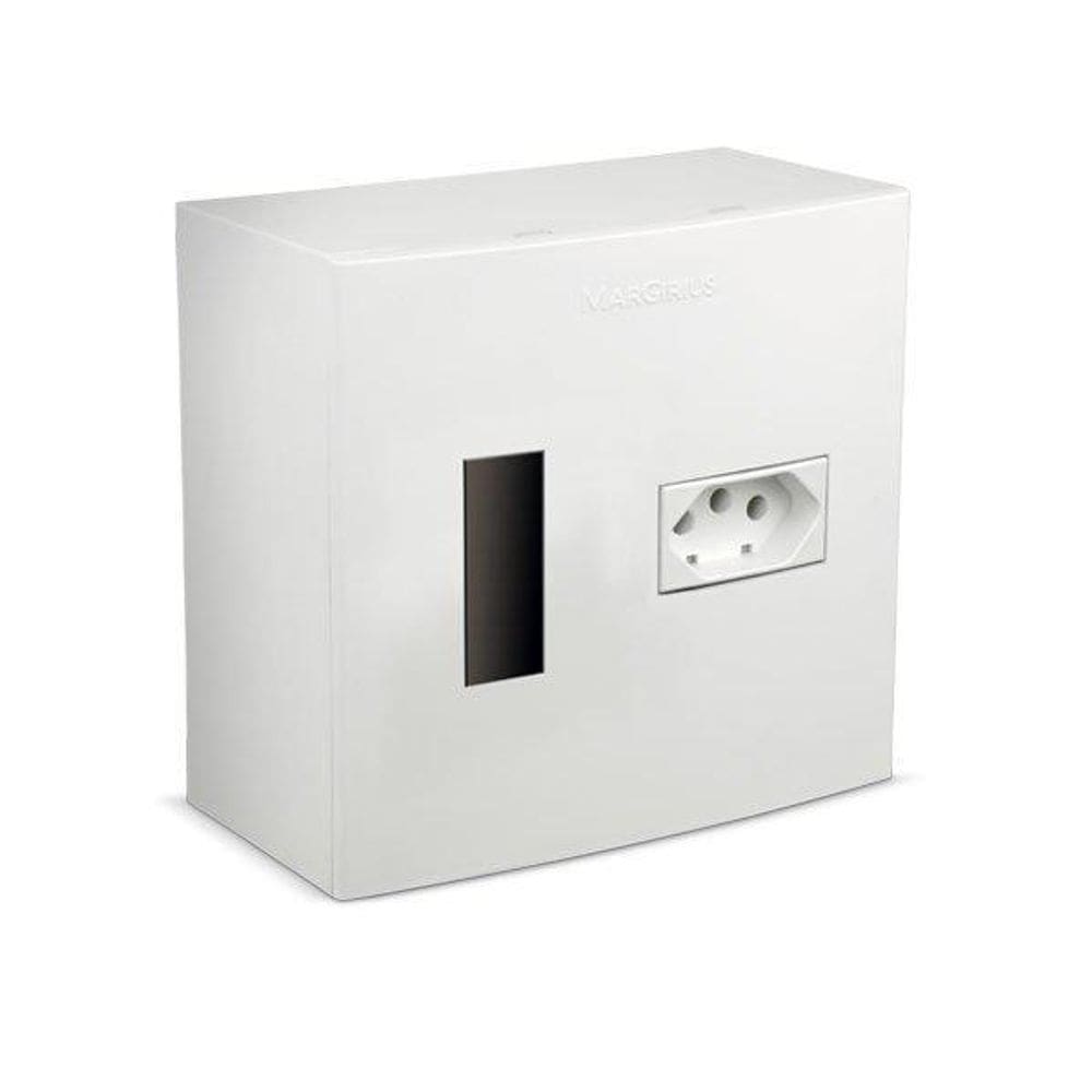 Caixa Tomada 20A 4x4 para 1 Disjuntor com Tomada Margirius