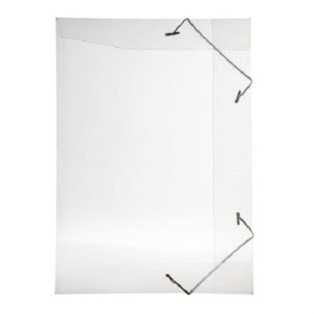 Pasta Aba Elástica Ofício Transparente Sem Dorso Plascony