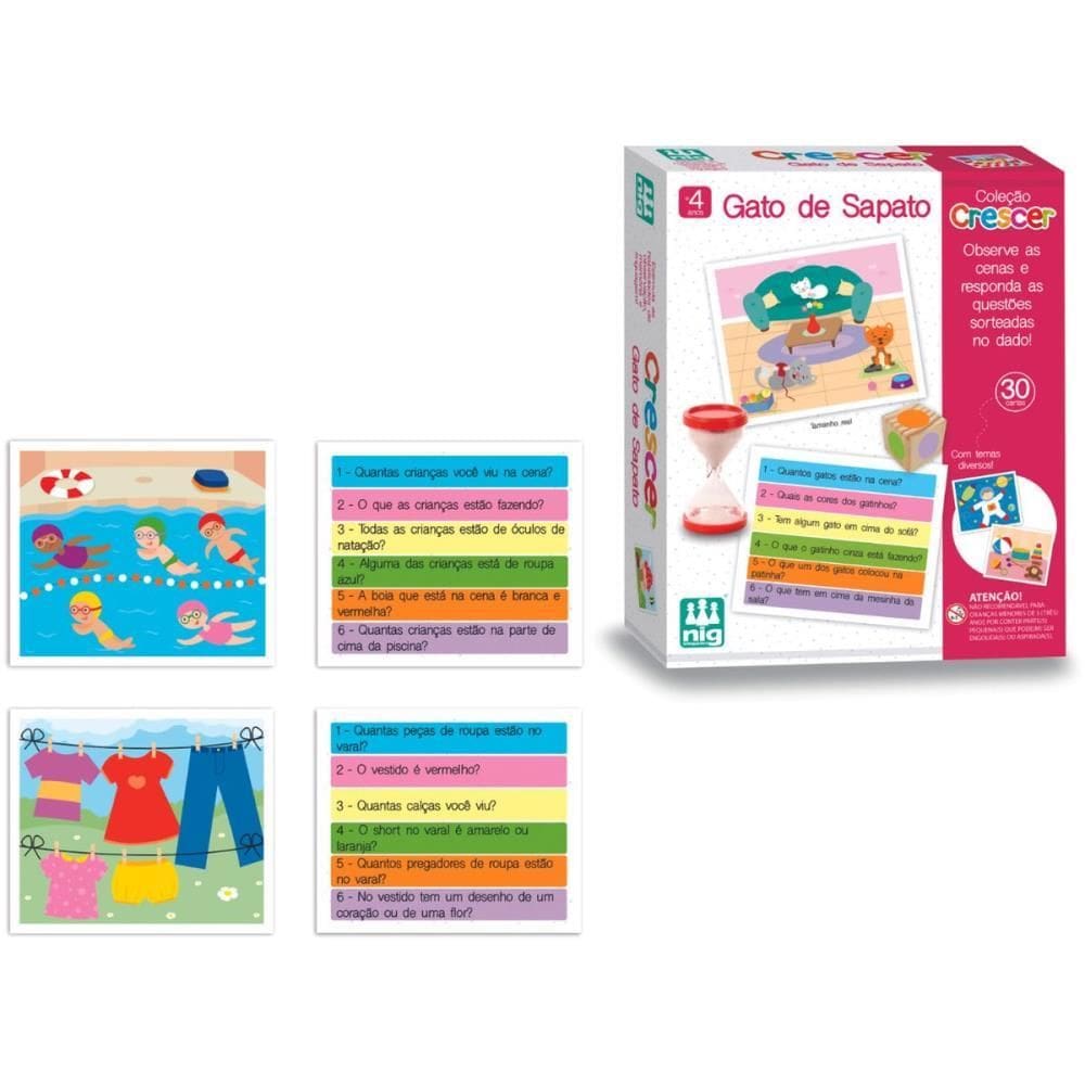 Jogo Gato De Sapato 30 cartas - Nig Brinquedos