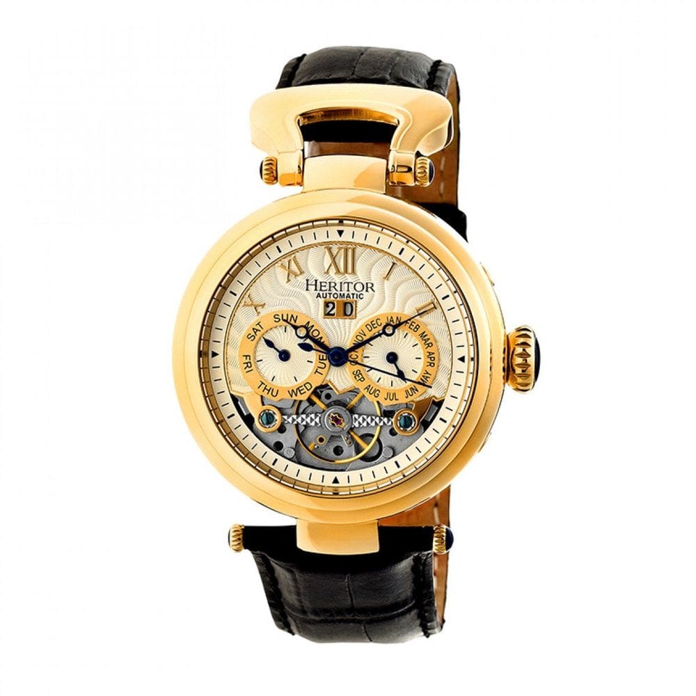 Relógio HERITOR HERHR3303 automático para homens, resistente à água de 50 m