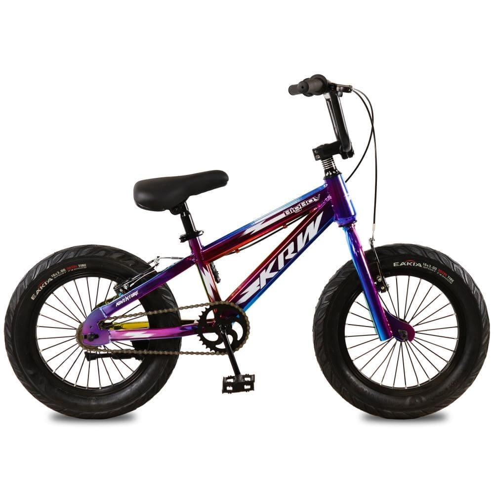 Bicicleta KRW Infantil Aro 16 BigBoy Menino Aço Carbono Freio V-Brake com Descanço Lateral M16