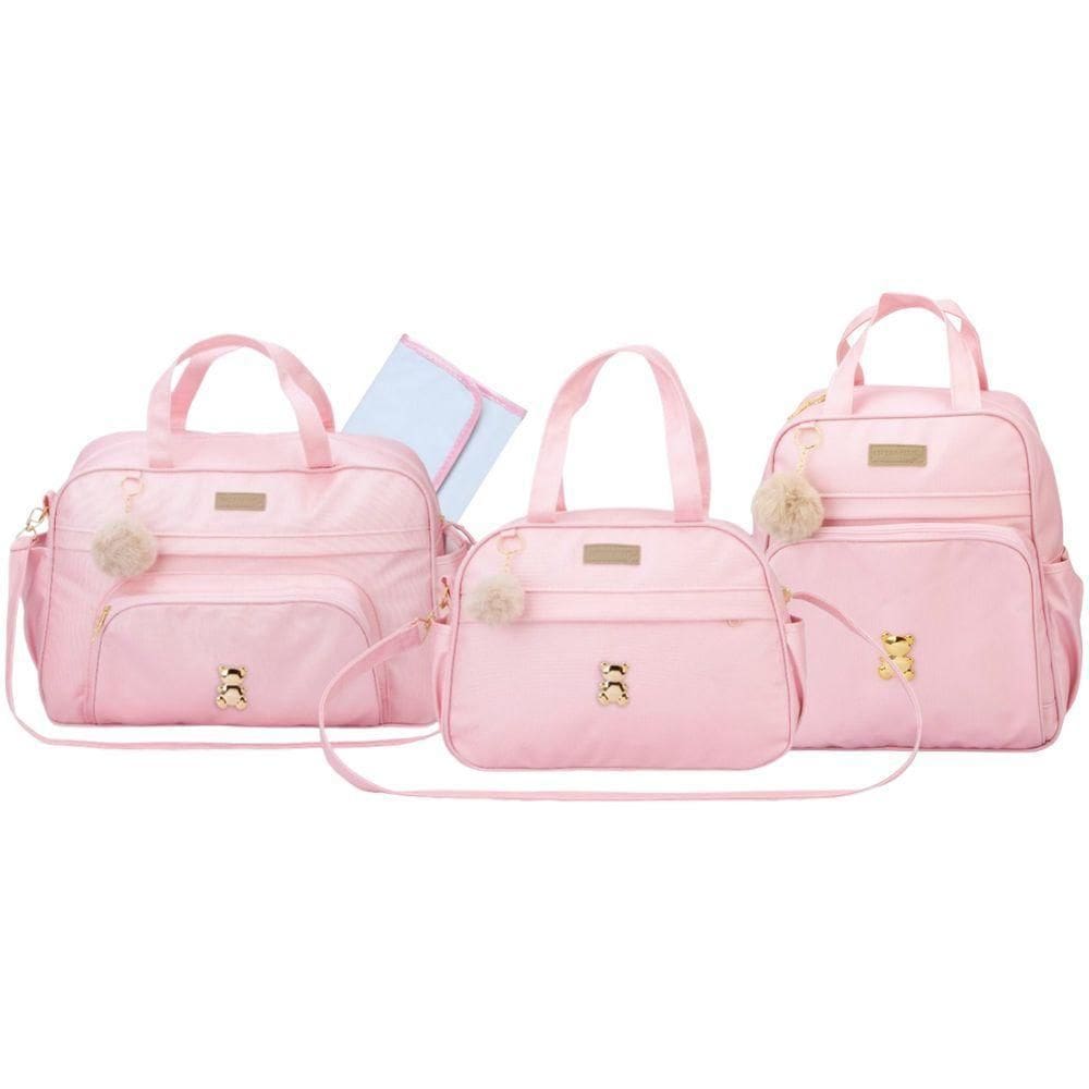 Kit Bolsas Maternidade Espera Feliz Petit Rosa