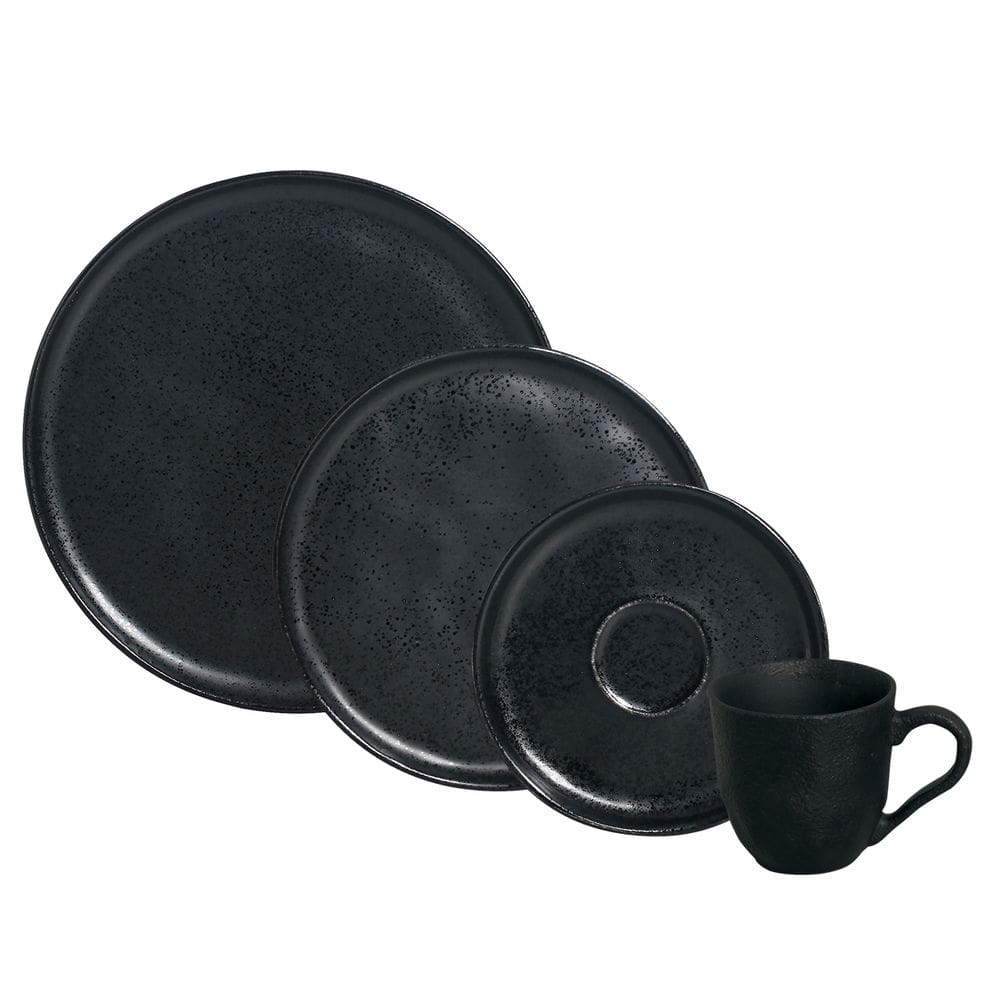Aparelho De Jantar e Chá 24 Peças Bio Eclipse P/ 6 Pessoas Stoneware Cerâmica Porto Brasil