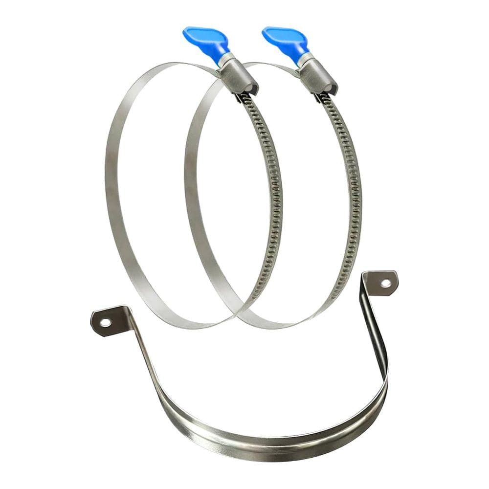Braçadeiras de mangueira Saffire 91-114 mm ajustáveis com suporte rígido em U (pacote com 2)