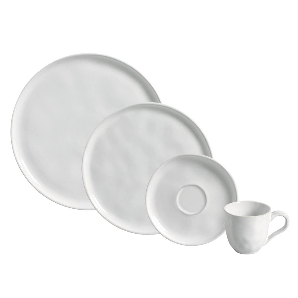 Aparelho De Jantar 24 Peças Bio New White P/ 6 Pessoas Stoneware Cerâmica Porto Brasil