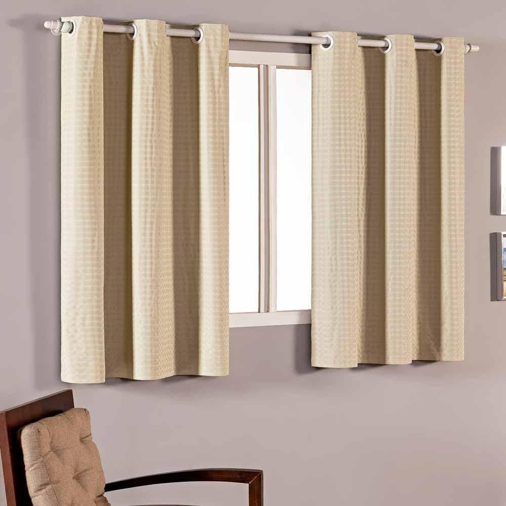 Cortina Para Sala Quarto Pvc Ilusão Ótica 2,20MX1,30M Palha