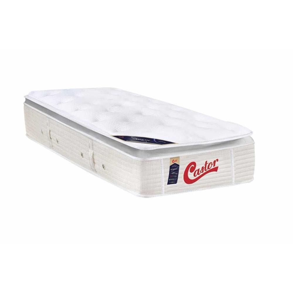Colchão Solteiro Espuma Viscoelástico Visco Gel Molas Ensacadas Gold Star SLX Vitagel Pillow Top (88x188x29) - Castor