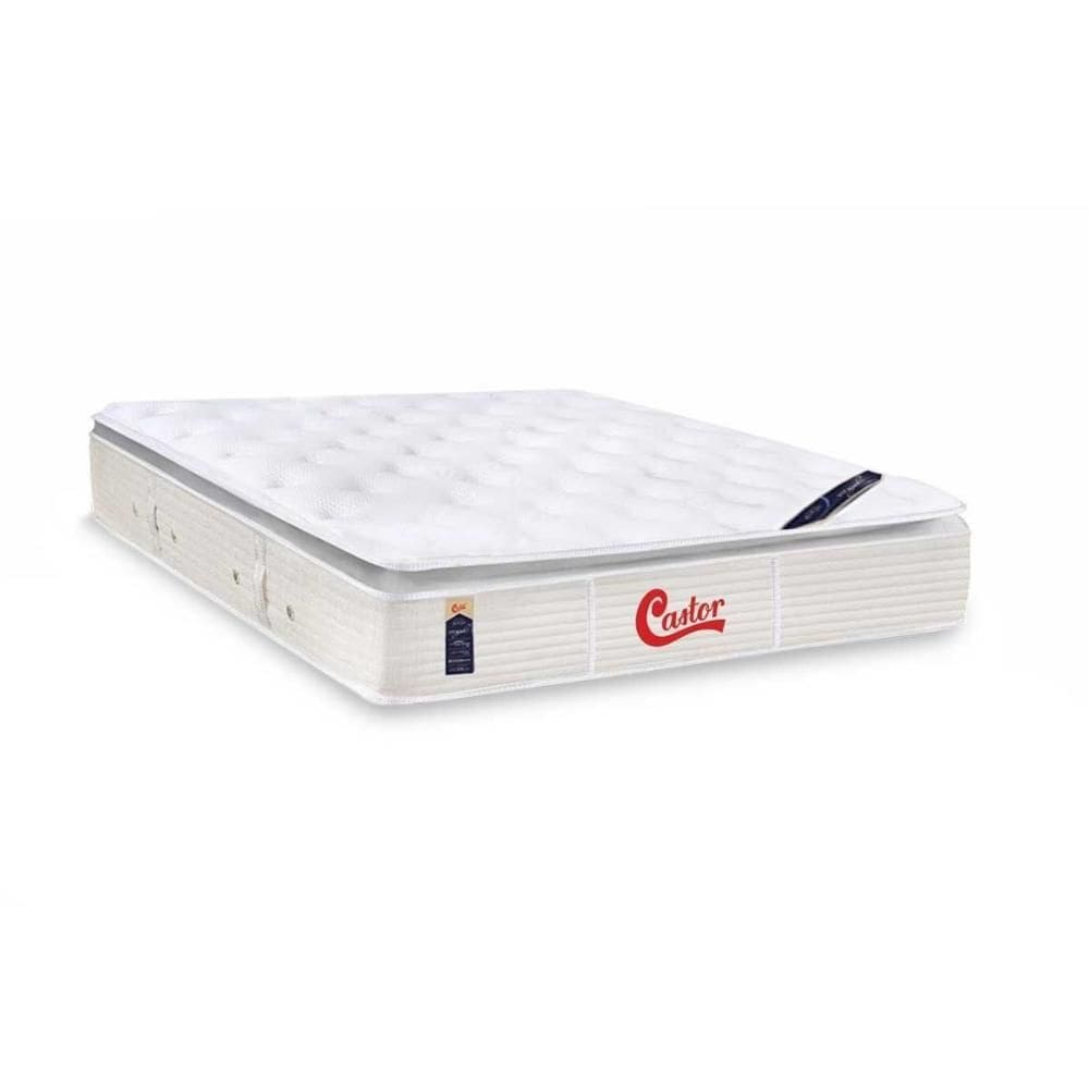 Colchão King Espuma Viscoelástico Visco Gel Molas Ensacadas Gold Star SLX Vitagel Pillow Top (193x203x29) - Castor