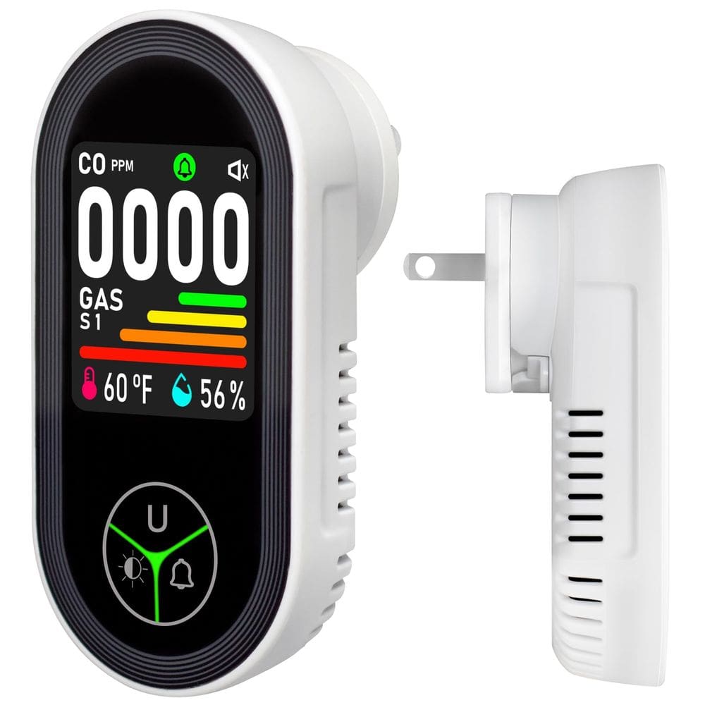 Detector de vazamento de gás e detector de CO Plug-in 4 em 1 LSENLTY