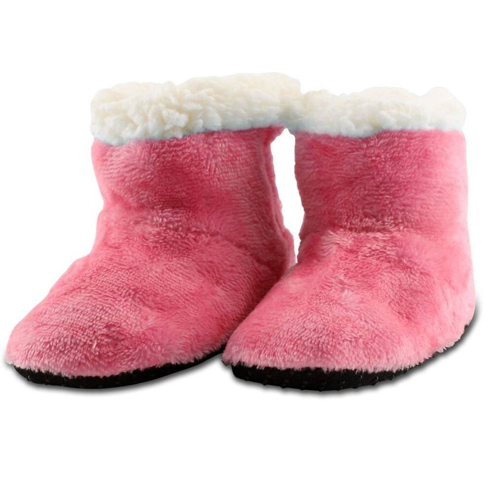 Pantufa Infantil Bebe Rosa Peluciada com fecho aderente