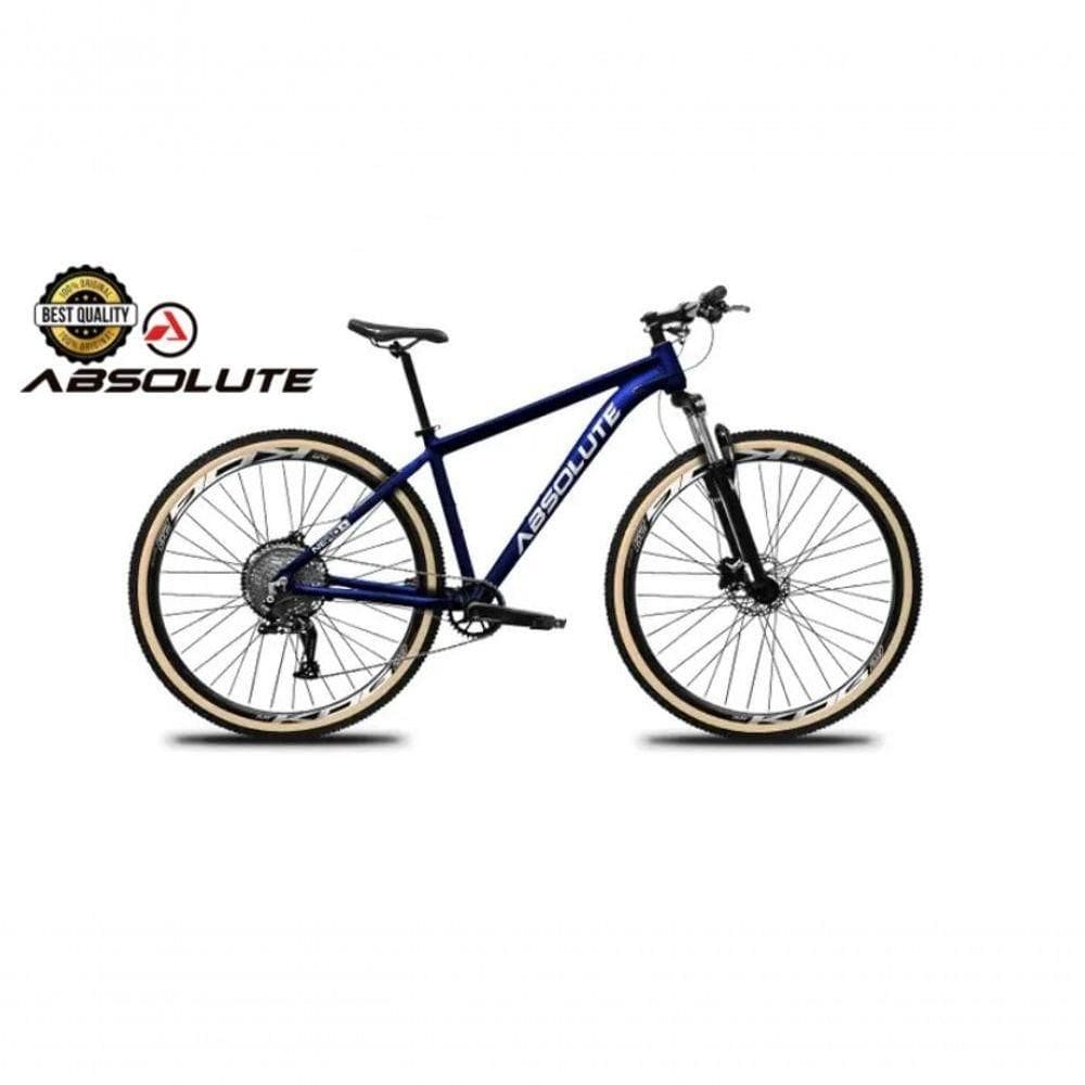 Bike Aro 29 Nero 5 Peças Inteira Absolute 12v Hollowtech Garfo Trava Remota Pneu Faixa Freio Hidráulico. Azul Tam.21