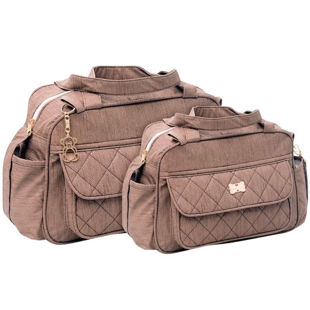 Kit Bolsas Maternidade Matelassê Classic Marrom