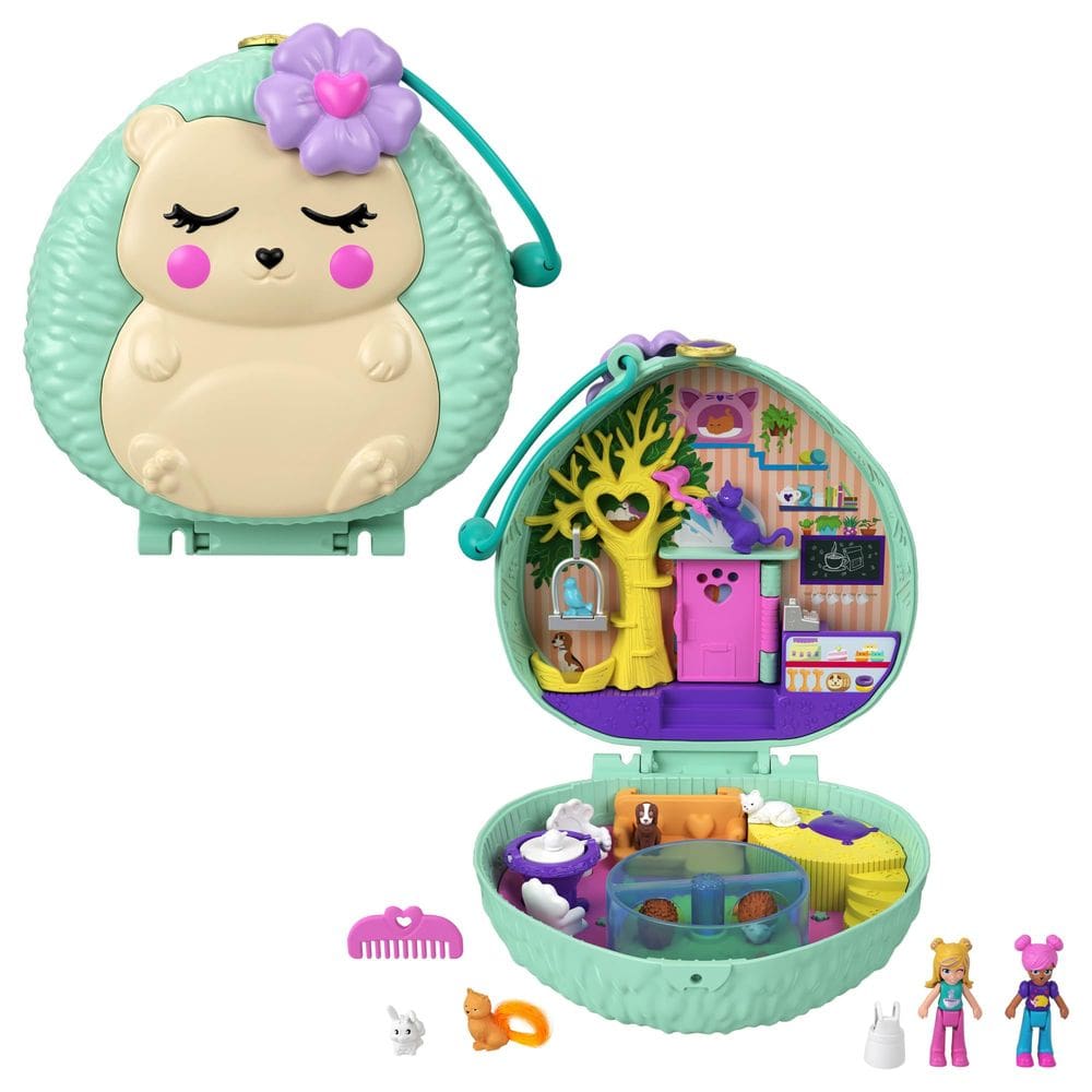 Playset Polly Hedgehog Cafe com 2 microbonecas e acessórios