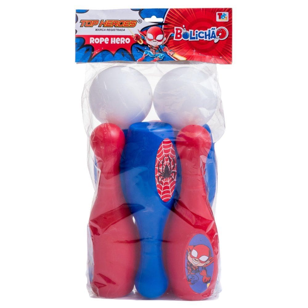 Jogo Infantil Boliche Homem Aranha - 8 peças