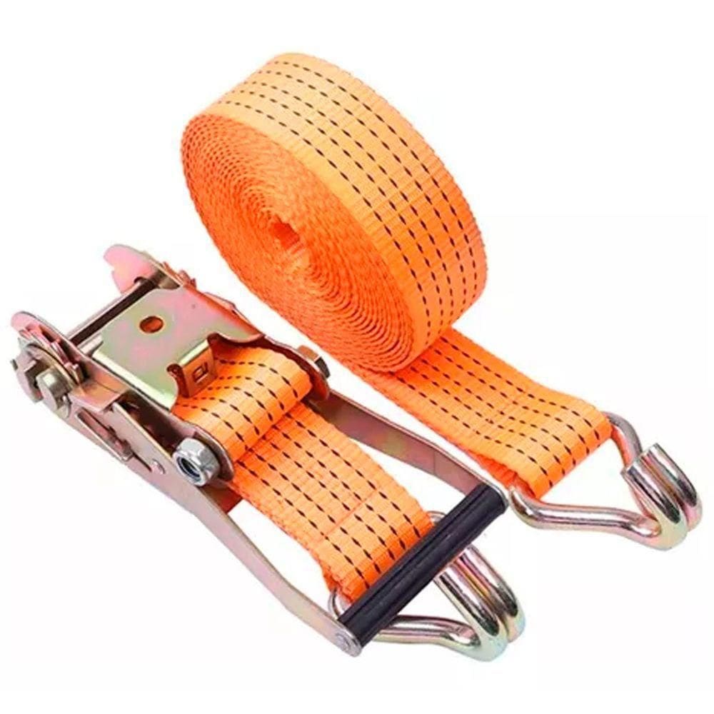 Cinta Tensor Laranja Amarração Carca Catraca Alça 50mm 10m
