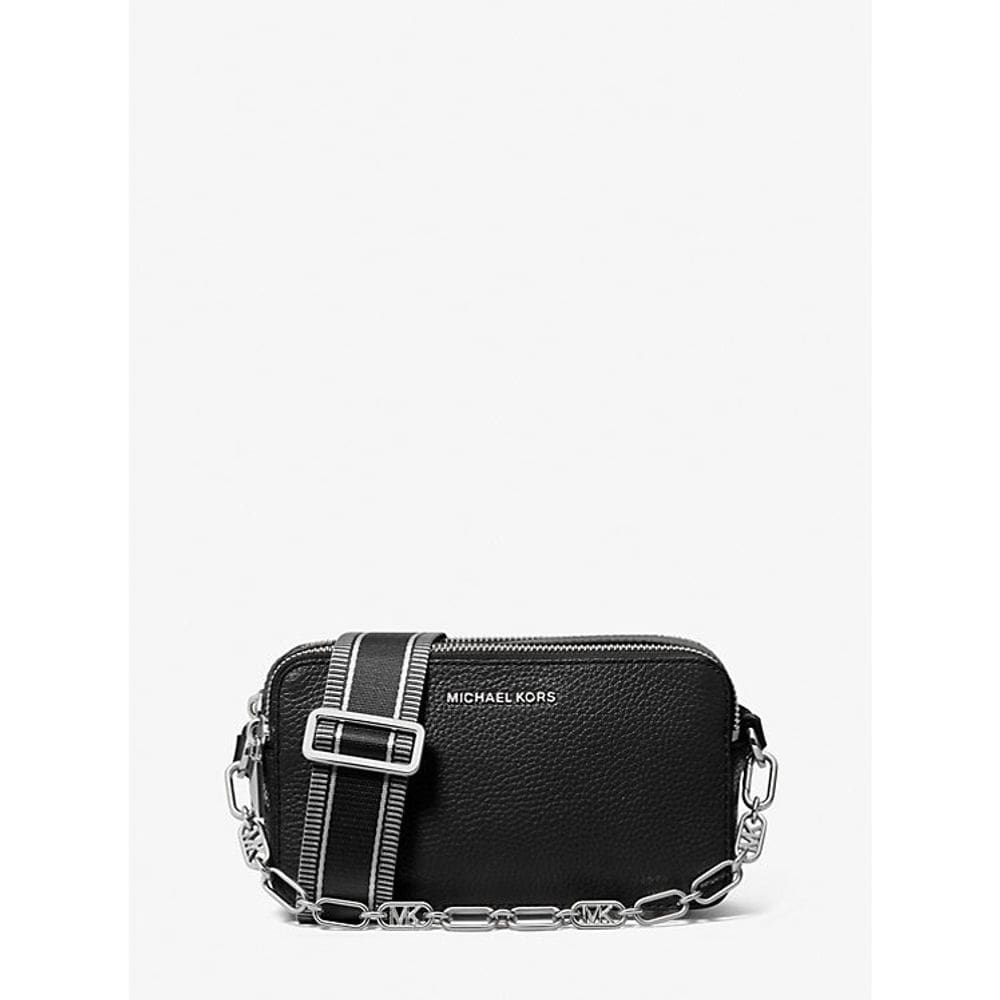 Bolsa para câmera Michael Kors Jet Set em couro pedrinhado pequeno