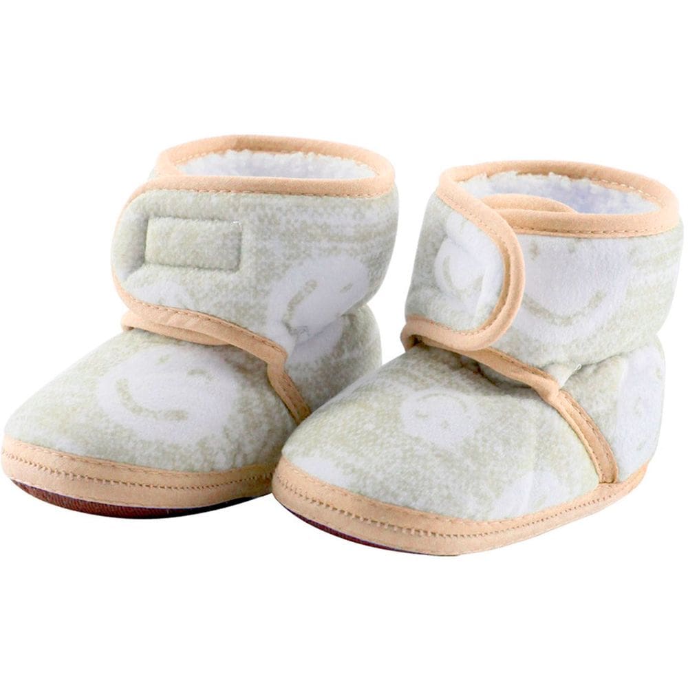 Pantufa Sapato Infantil Bebê Forrada Com fecho aderente 0 a 12 Meses