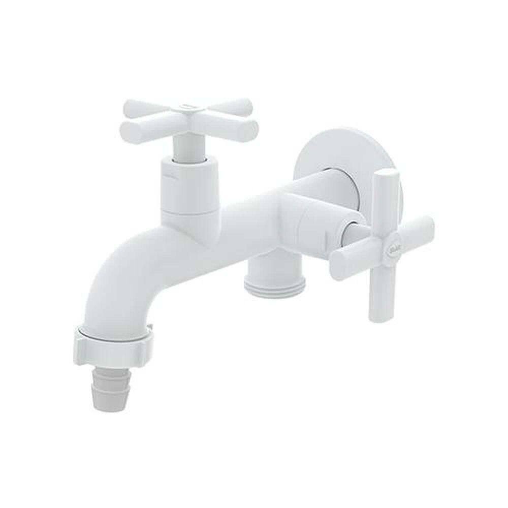 Torneira Tanque/máquina Branco 1/2 Com Redutor De Vazão - Blukit