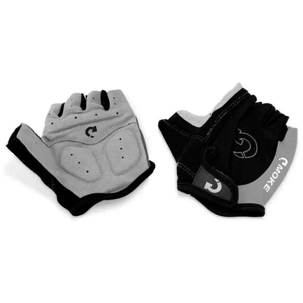 Par De Luvas Esportiva Dedo Curto Com Gel Para Bike Academia E Treinos Cinza