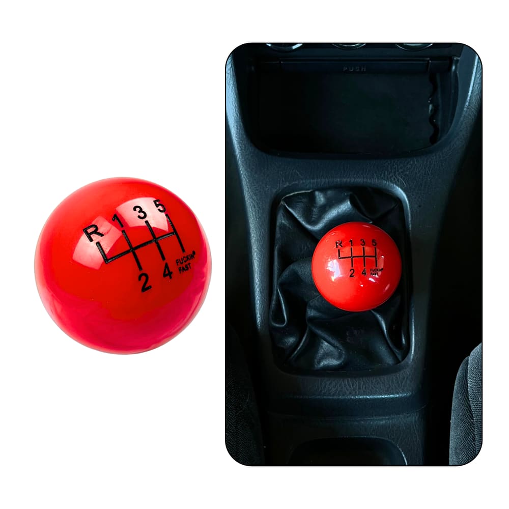 Manopla Cambio Vermelho Universal Tunning 6 Marcha Estilo BR