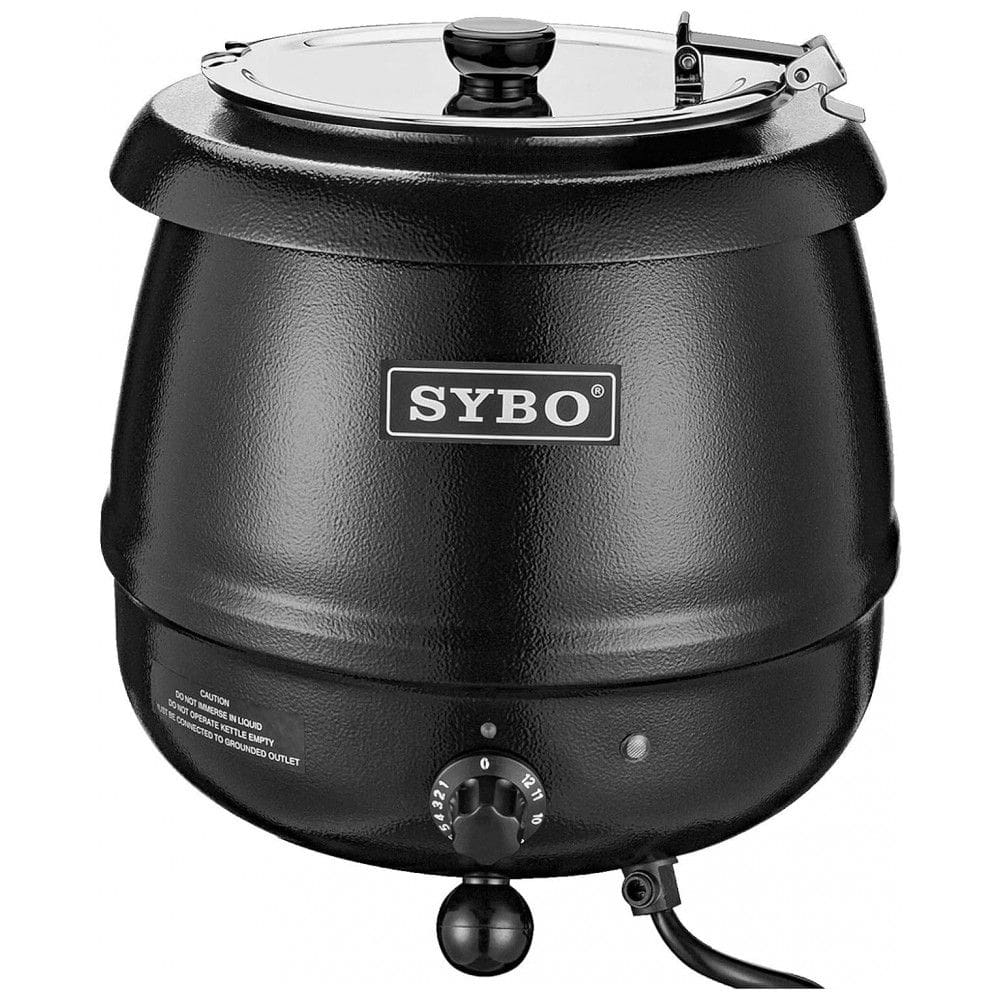 Caldeirão Elétrico para Sopa 10 Litros com Controle de Temperatura em Aço Inoxidável, 110V 400W, SYBO, Preto