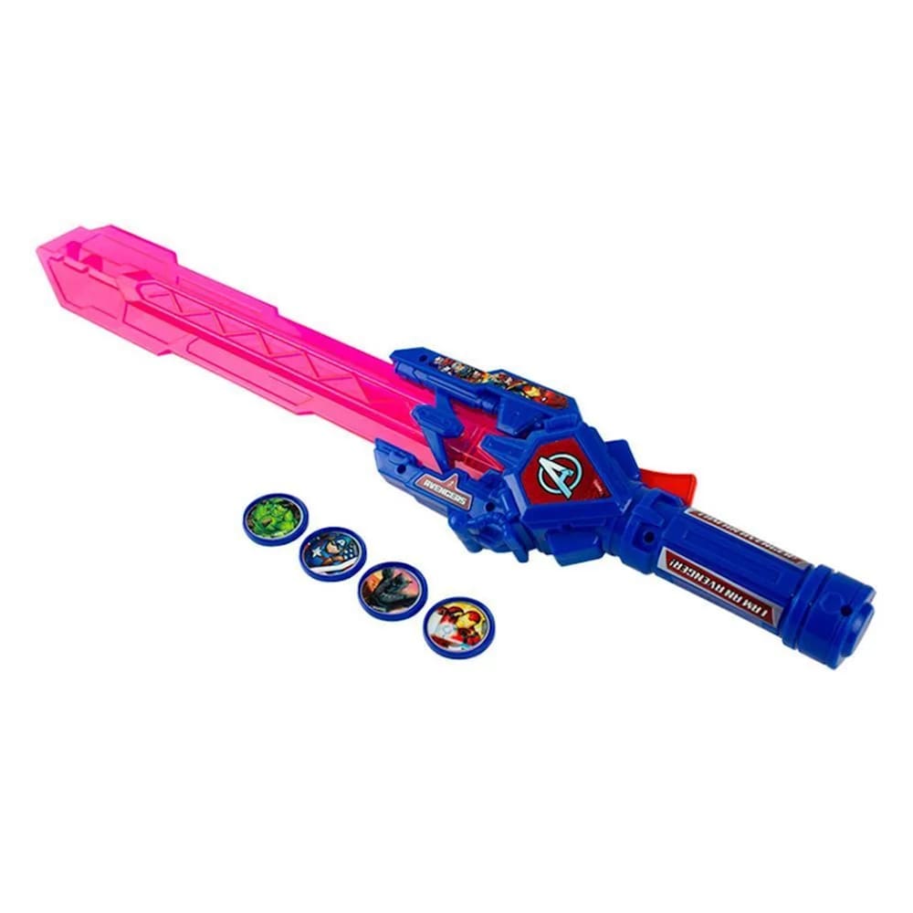 Brinquedo Espada Grande Lança Disco Avengers autêntico LuzSom